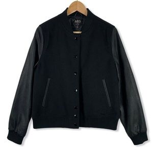 ABS Denim Collection Bomber Letterman Jacket